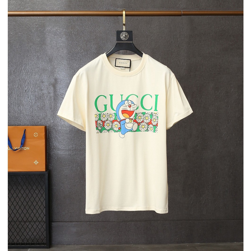 Gucci Áo Thun Tay Ngắn In Hình Doraemon 2021 Thời Trang Mùa Xuân