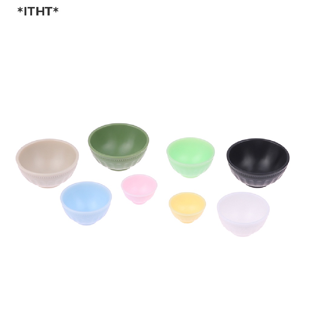 1 Bộ Chén Dĩa Thu Nhỏ Tỉ Lệ 1: 6 / 1: 12 Trang Trí Nhà Búp Bê