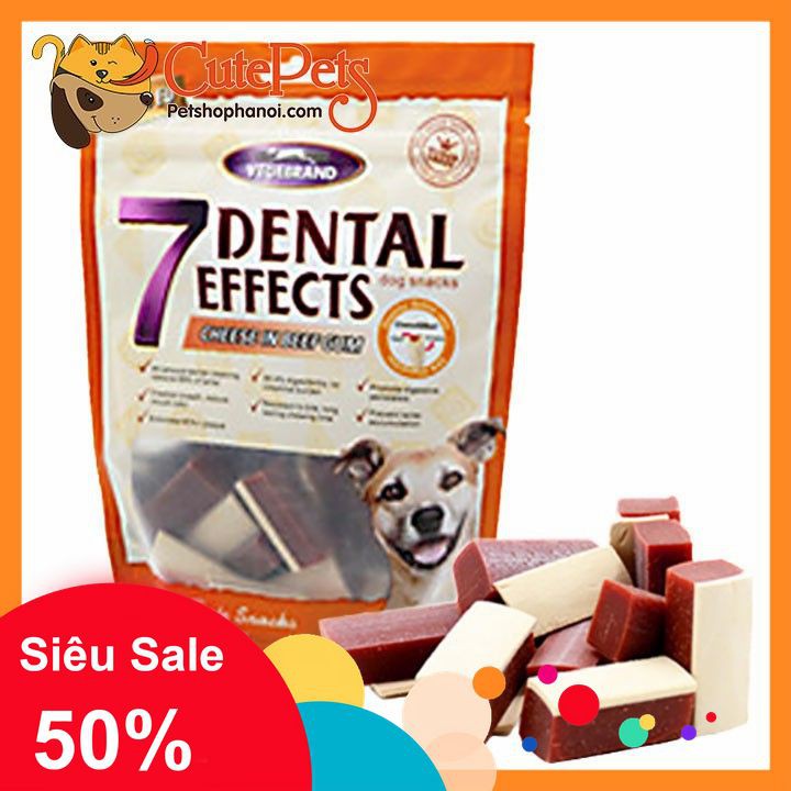 [ HOT 2021 ](PET THÁI NGUYÊN) Xương gặm sạch răng 7 Dental Gói 160g - Thức ăn chó mèo CutePets