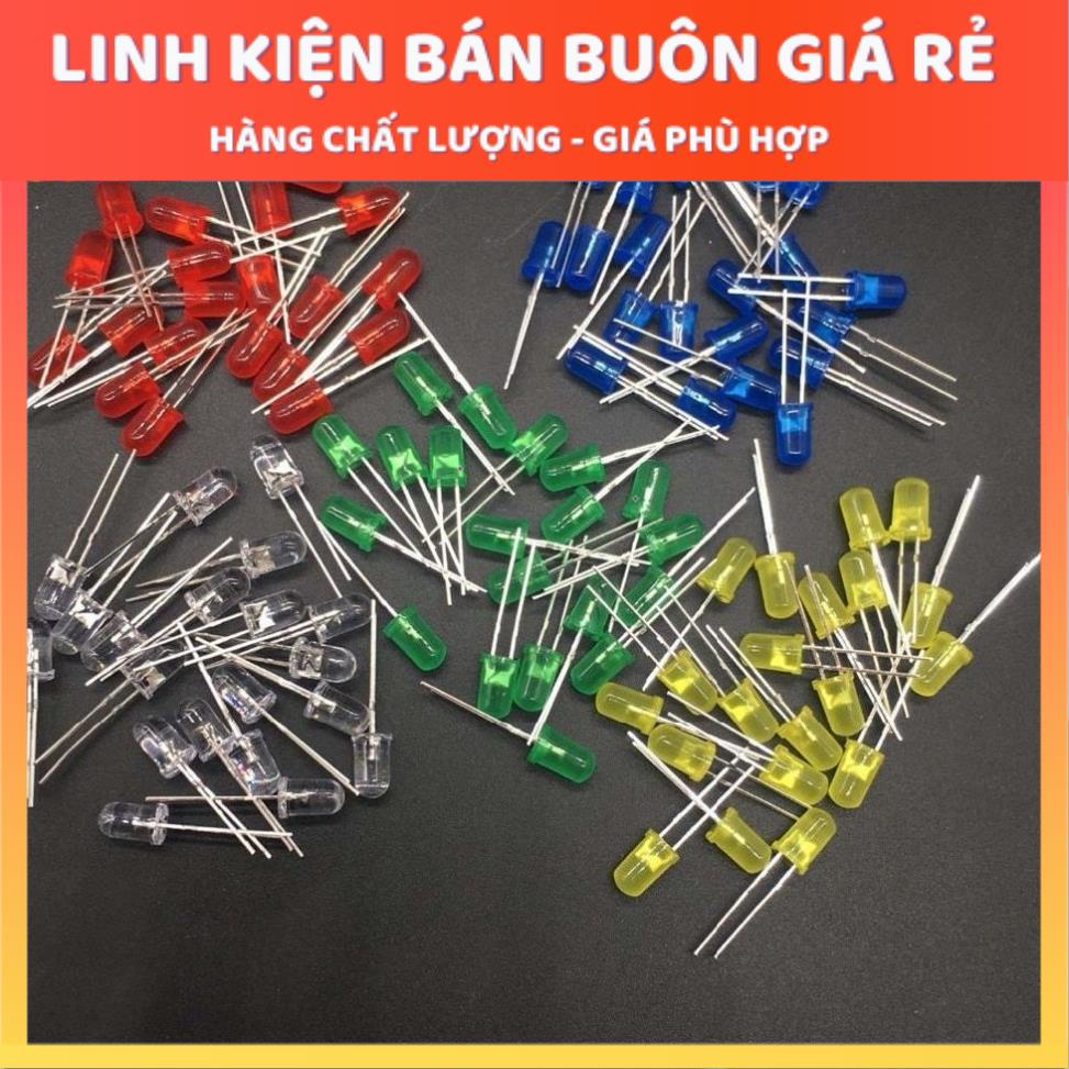 Led 3MM Phủ Đỏ, Vàng, Xanh Dương, Xanh Lá