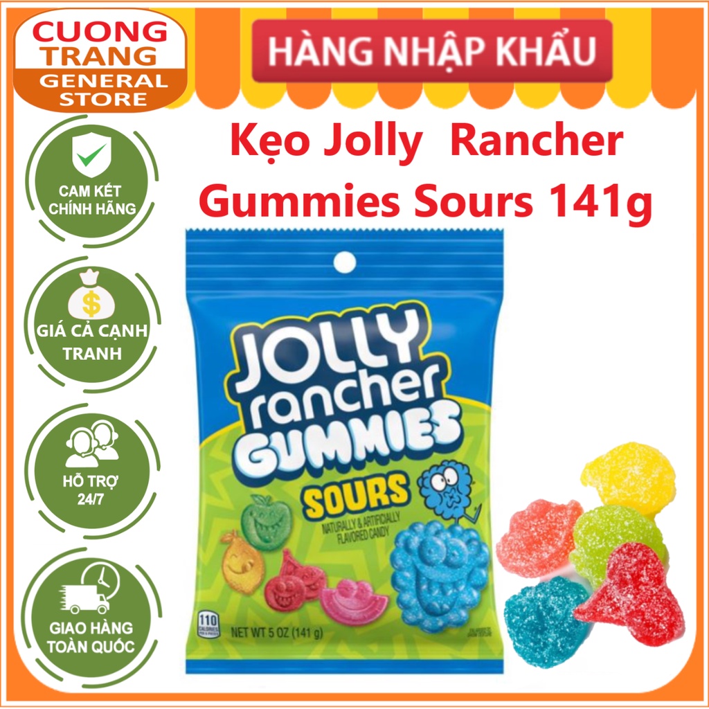 Kẹo trái cây Jolly Rancher Gummies Sours 141g