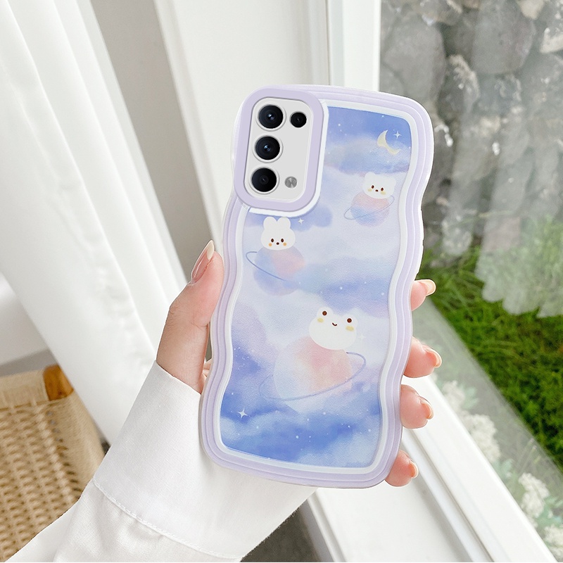 Ốp lưng OPPO Reno 5 Ốp lưng OPPO Reno5 5G silicon trong suốt Màu trong suốt Hình sóng chống sốc dễ thương OPPO Reno 5 5G