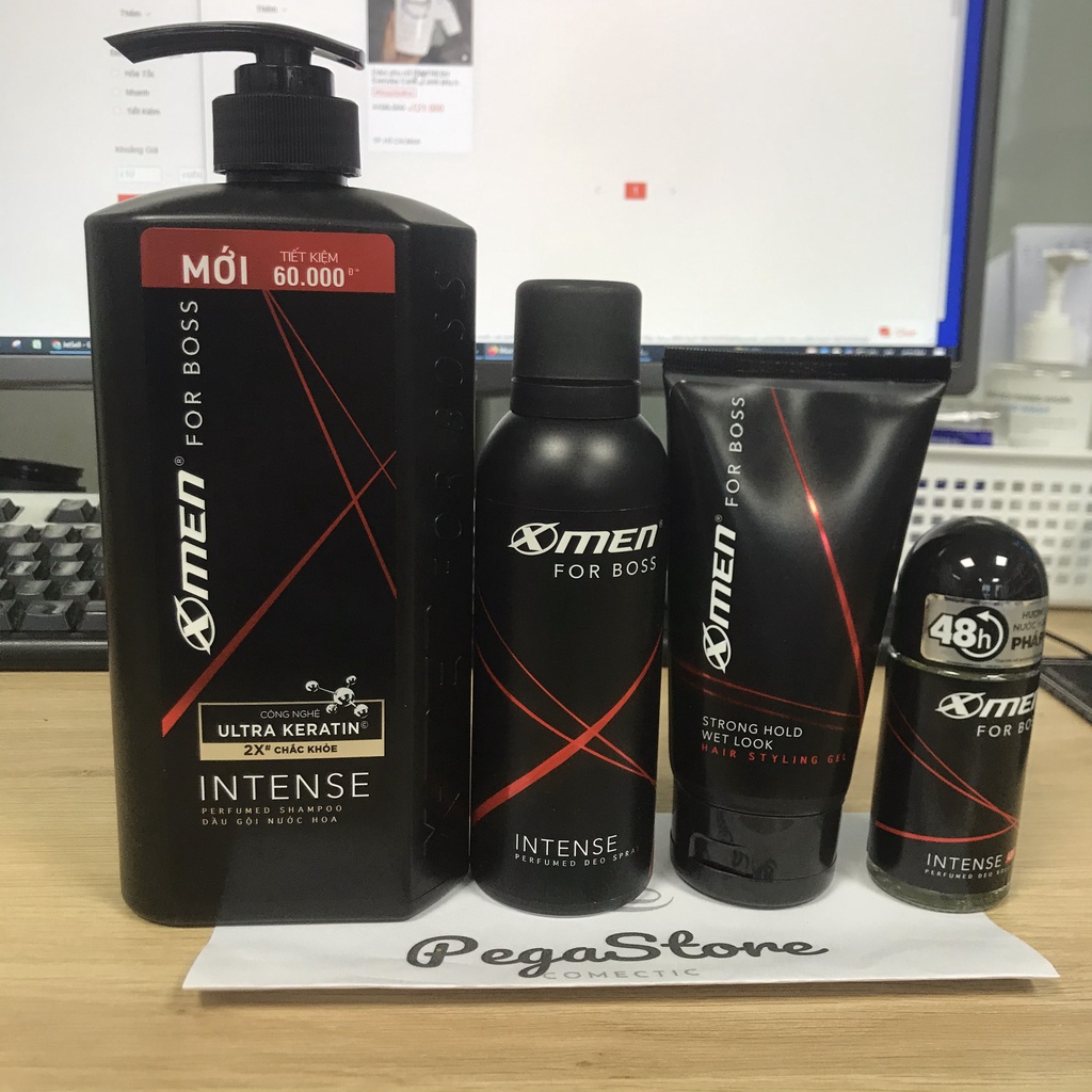 Dầu gội nam XMEN For Boss Intense Perfumed Shampoo dầu gội hương nước hoa nam X men 380g/650g - BST Xmen dành cho nam