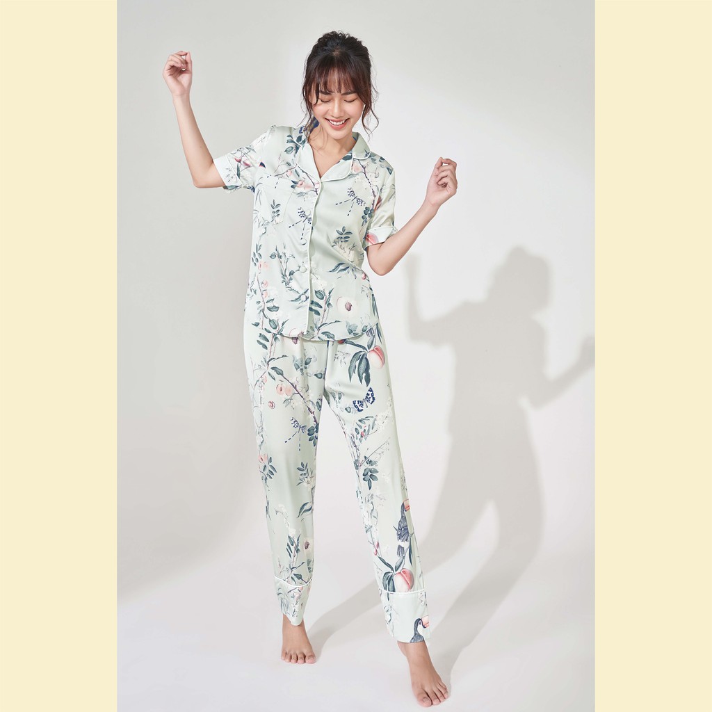 [Mã WABOOM giảm 15% đơn 99k] Đồ ngủ Pyjamas tay ngắn quần dài Oriental - Midnight Sleepwear