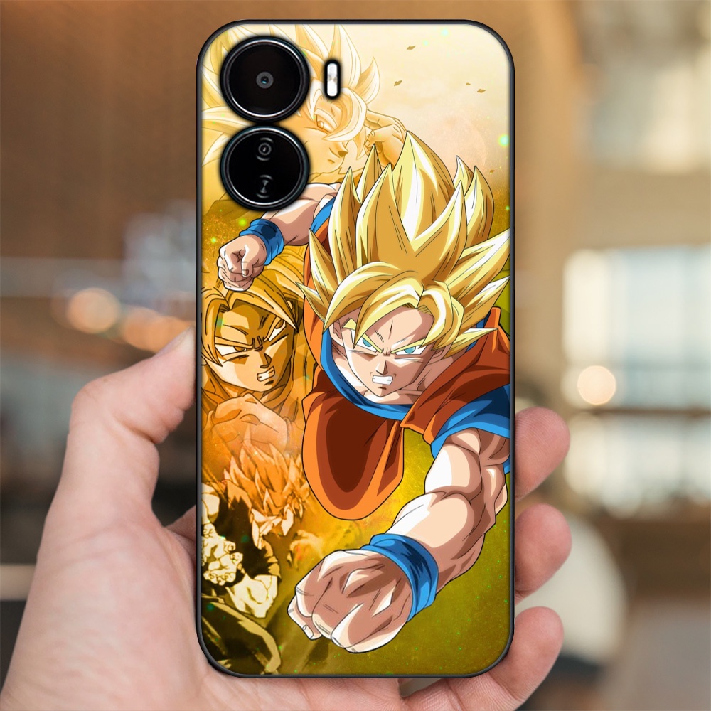 Ốp lưng Vivo Y16 viền đen in hình Goku Dragon Ball