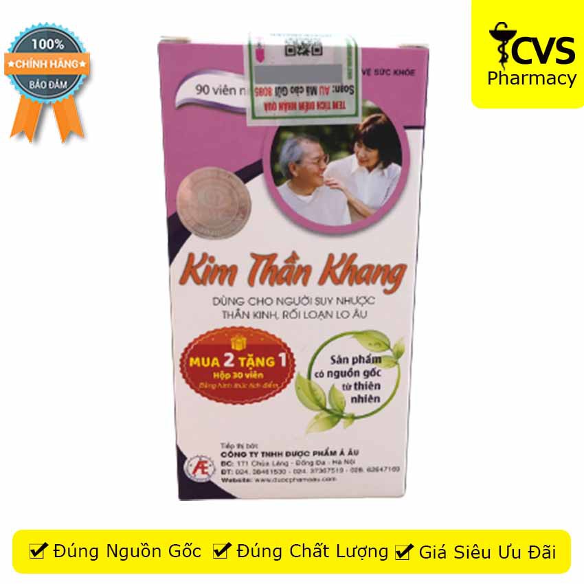 Kim Thần Khang Hộp 90 Viên Hỗ trợ giảm căng thẳng - Cvspharmacy