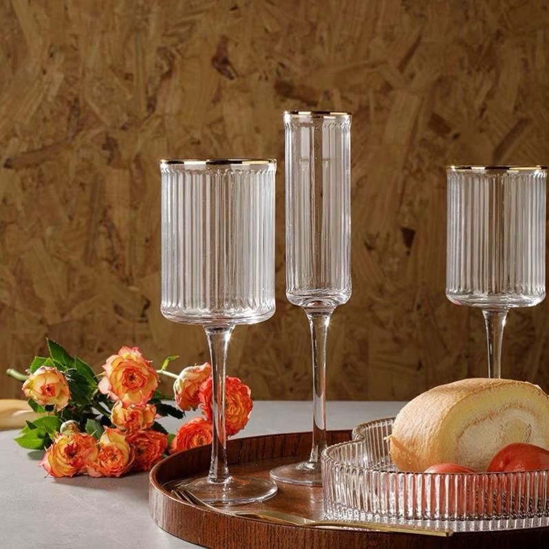 Ly rượu vân sọc sang trọng, cao cấp - Bắc Âu