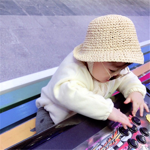 Mũ Cói Chống Nắng Mùa Hè Thoáng Khí Phong Cách Mới 2022 Cho Bé Gái 1-2 - 3 Tuổi