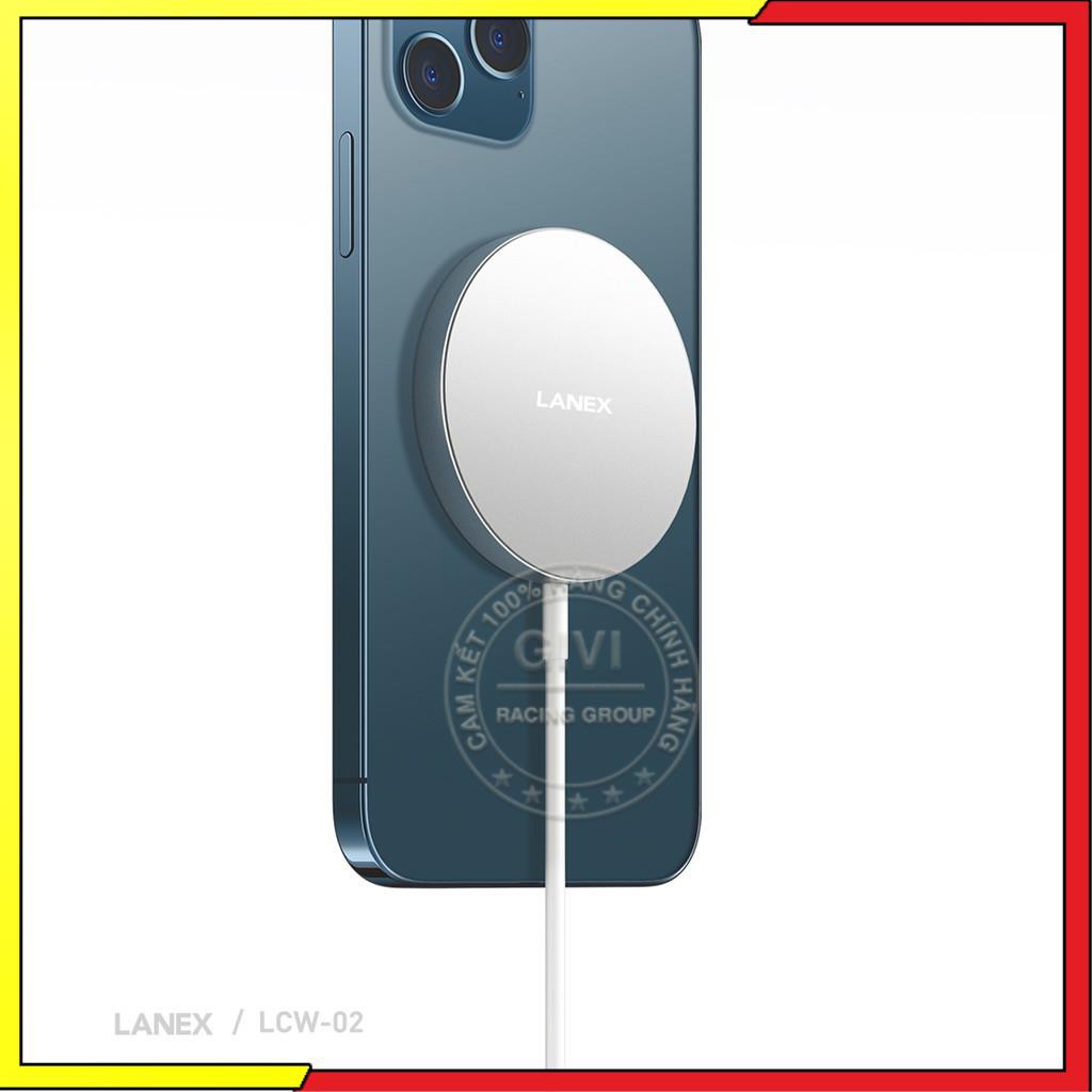 Đế sạc nhanh Lanex LCW - 02 không dây 15W Type-C, dài 1.0m -Dành cho Iphone 12, 12 Pro, 12 Pro Max