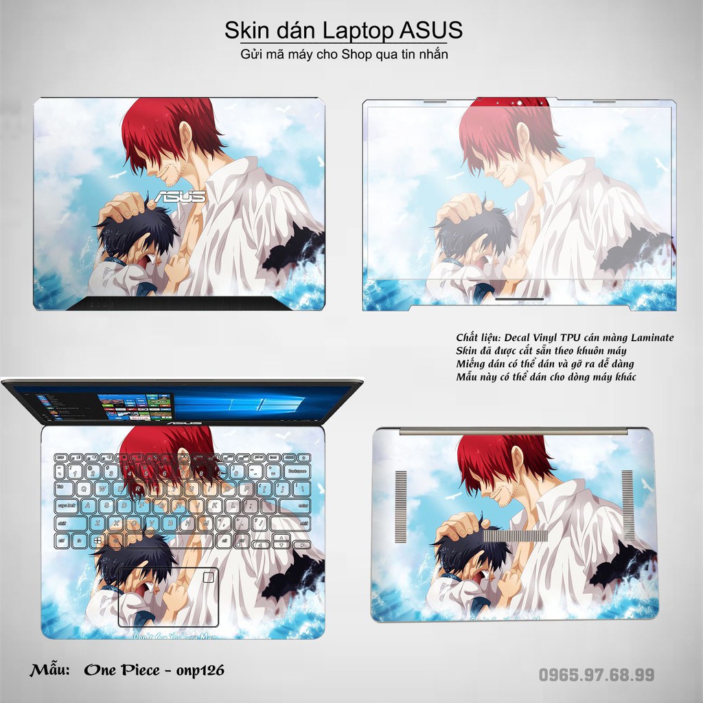 Skin dán Laptop Asus in hình One Piece _nhiều mẫu 14 (inbox mã máy cho Shop)