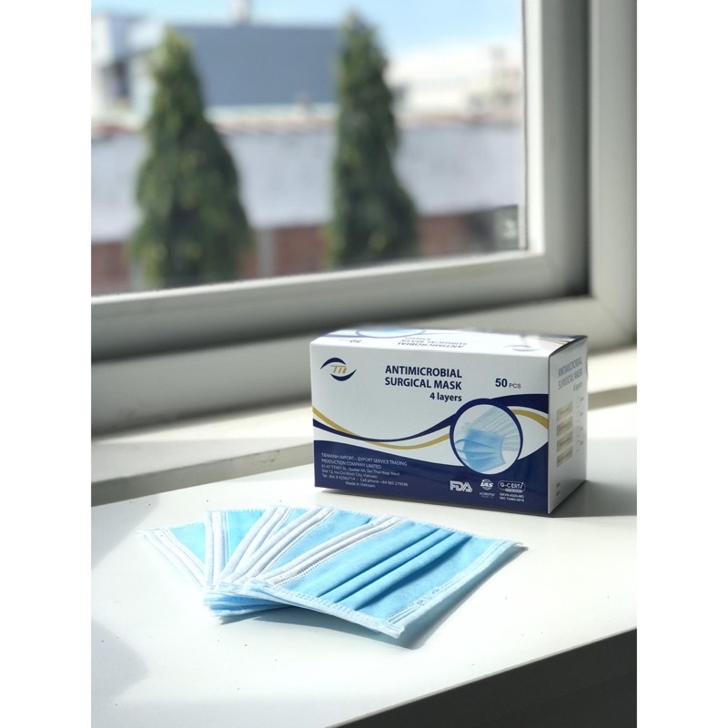 Khẩu trang y tế 4 lớp kháng khuẩn