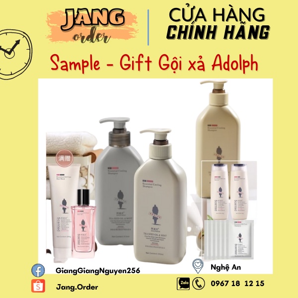 15ml-55ml-80ml... Dầu gội đầu Adolph