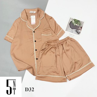 [Hàng Loại 1] Đồ Bộ LỤA SATIN - Bộ Tay Cộc, Quần Đùi Lụa  Phối ren