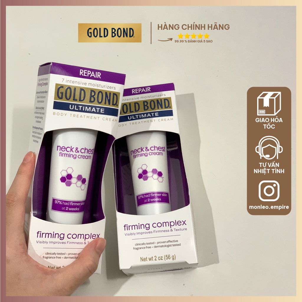 Kem dưỡng cổ và ngực Gold Bond Ultimate Neck &amp; Chest Firming Cream 56g