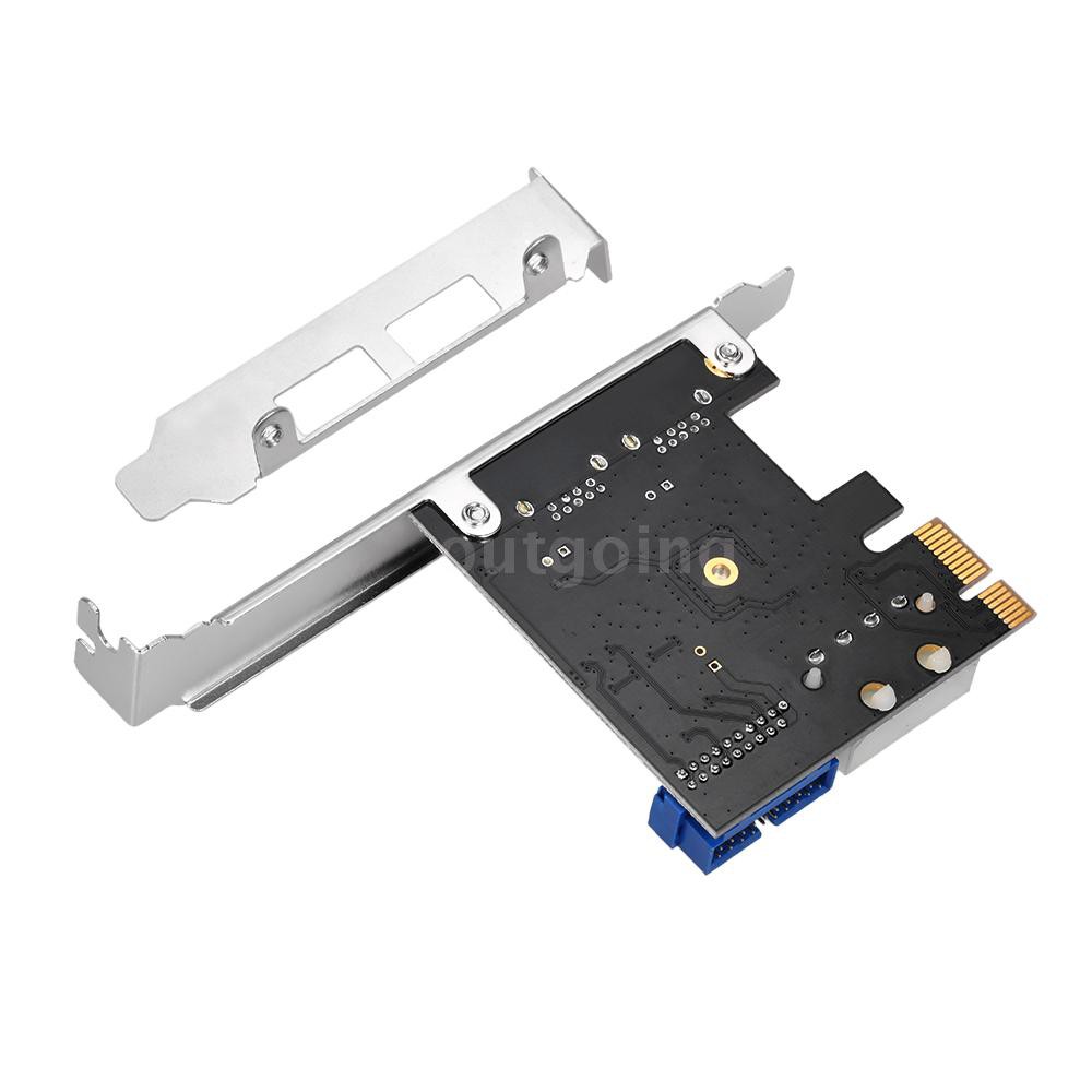 Card PCI-E 2 cổng USB 3.0 cao cấp tiện dụng kèm phụ kiện