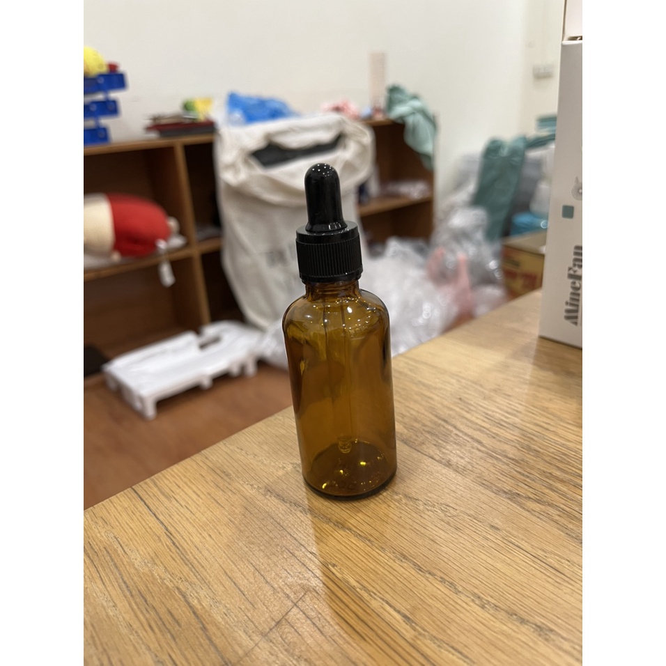 Chai Thủy Tinh NÂU NẮP BÓP Đựng Serum, Tinh Dầu 10ml//20ml/30ml/50ml