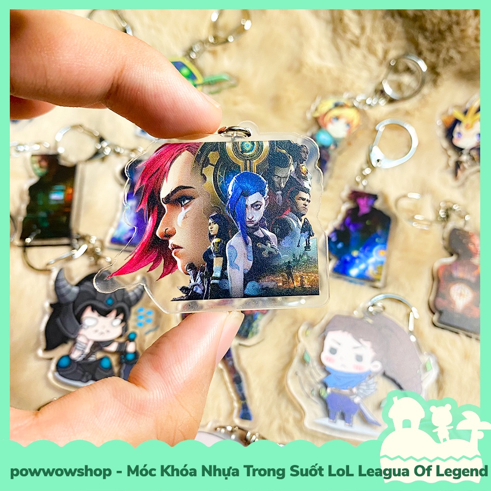 [Sẵn VN - Hỏa Tốc] Móc Khóa Nhựa Acrylic 5cm Trong Suốt Phong Cách Gaming LoL League Of Legends