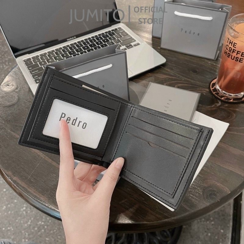 Ví da nam Pre.do cao cấp cầm tay da mềm sang trọng dáng đứng ngang đẹp fullbox JUMITO T1.029.TRON