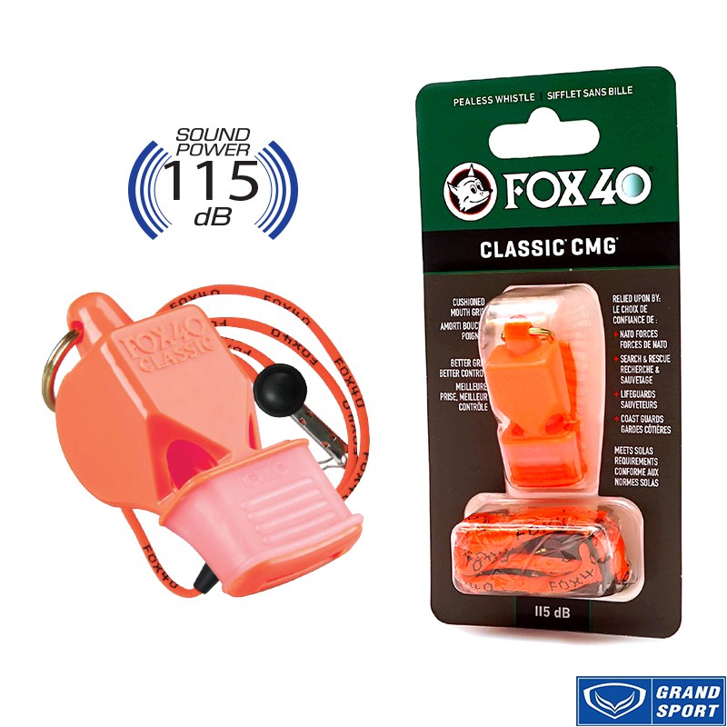 Còi FOX40 CLASSIC CMG Có Đệm Silicon Grand Sport 331914 Cam