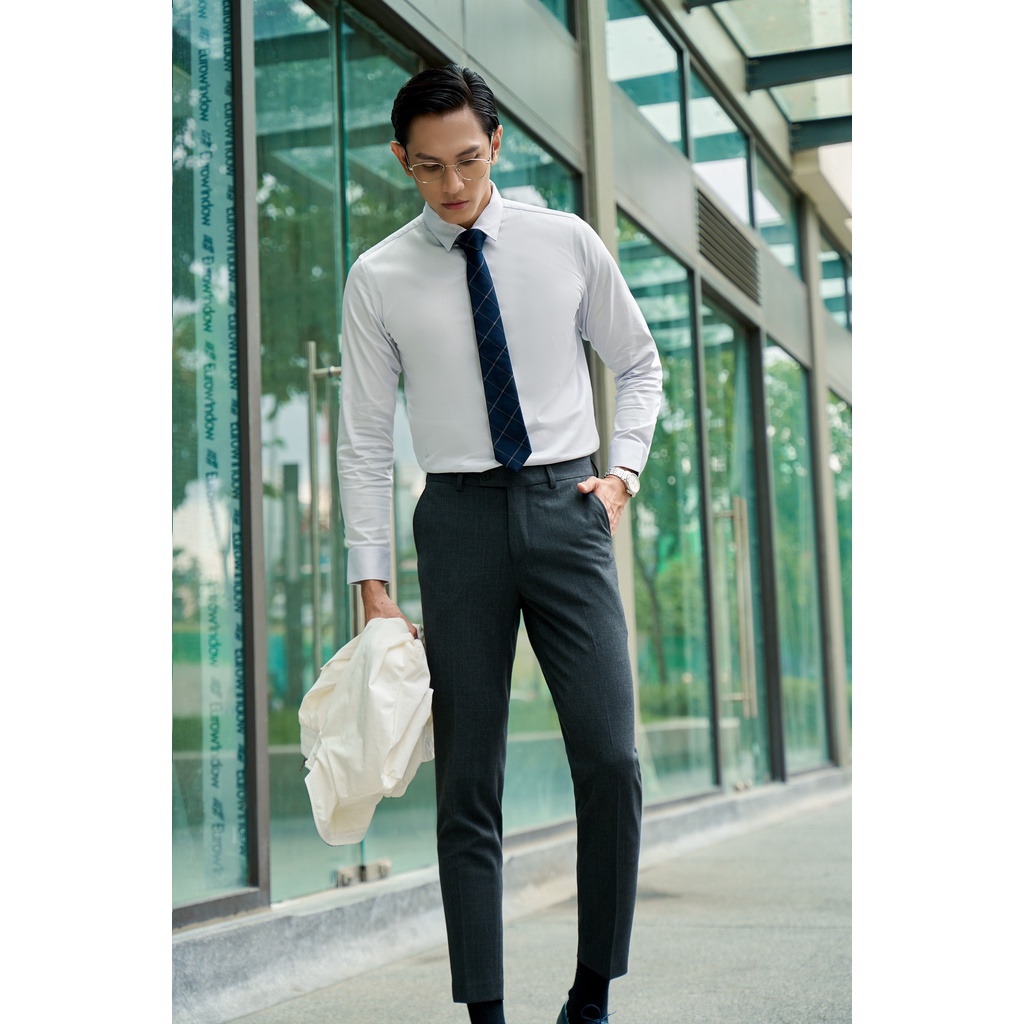 Áo Sơ Mi Americus Gosani Có Độ Bóng Mờ Màu Màu Xanh Và Xám Nhạt