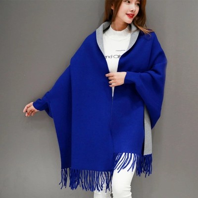 Scarf shawl dual-use ladies thickened autumn and winter knitted cloak jacket wit | BigBuy360 - bigbuy360.vn