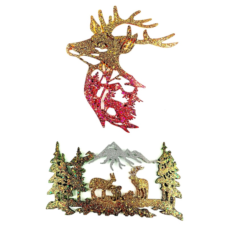 Sa Khuôn Silicon Làm Đồ Trang Sức Treo Tường DIY Hình Hươu Xinh Xắn