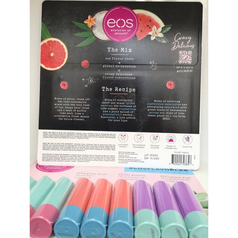 Son Dưỡng Môi EOS 100% Natural Organic Shea Lip Balm