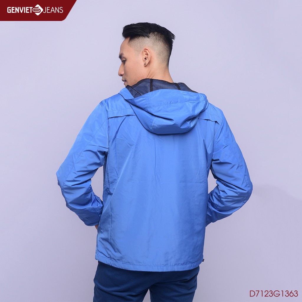 Áo khoác gió dài tay 2 lớp D7123G1363 GENVIET JEANS