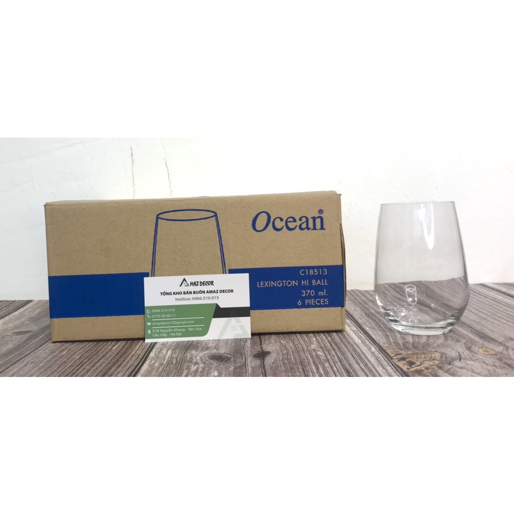 SALE Chính hãng OCean Bộ 6 Cốc Ly Thủy Tinh Thái lan Sinh tố đá xay nước ép OCean Lexington Hi Ball – 370ml - C18513