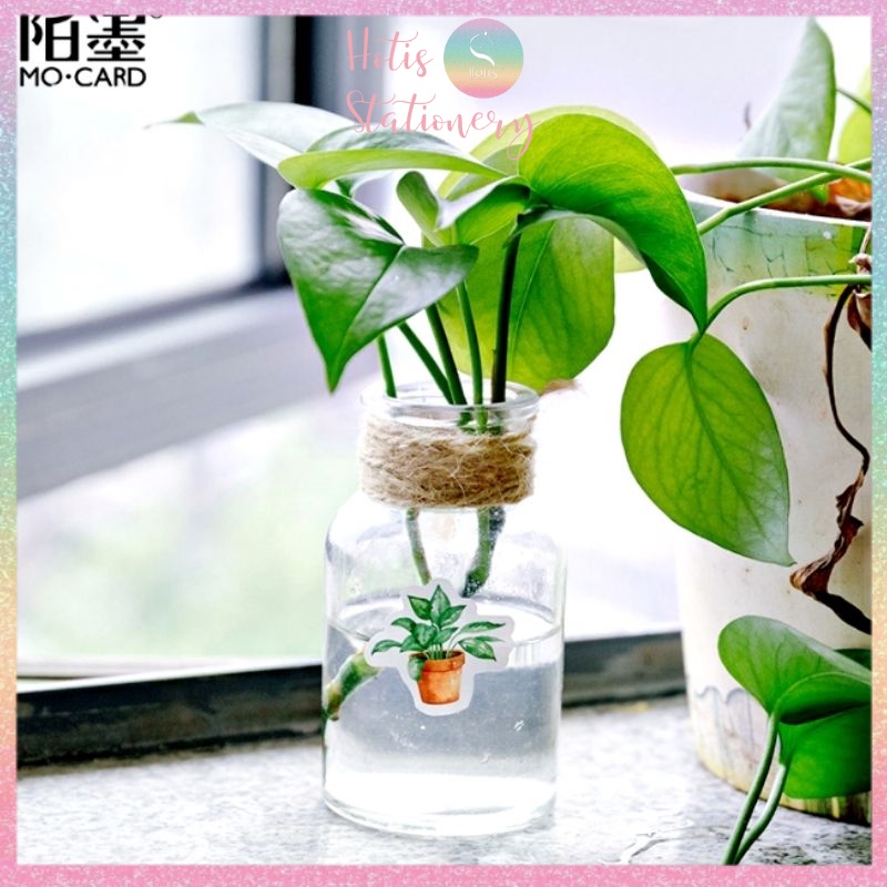 [HOTIS] Sticker hình cây xanh, hoa lá trang trí sổ DIY - Hộp 45 hình dán