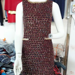 Váy dạ sát nách nữ đính hạt
