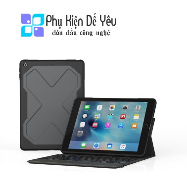Ốp lưng kèm bàn phím Zagg Rugged Messenger iPad 9.7-I10REU-BBU