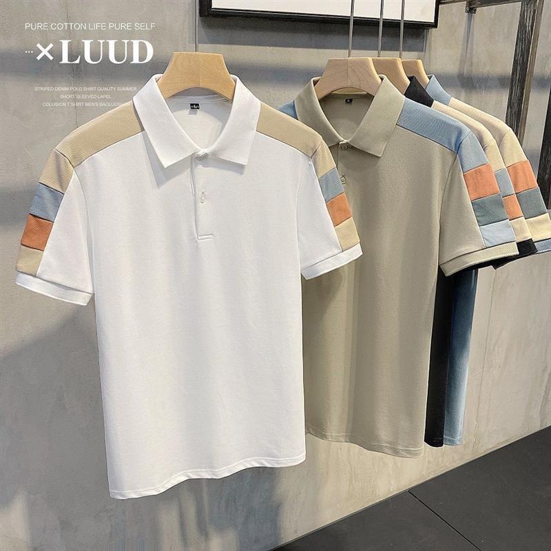 Áo Thun polo Nam Cổ Bẻ Bẻ Bẻ Đa Năng Hợp Thời Trang ruffian Hando Twipolo Hallweet Happeat Happeat Ambade Cho Nam Giới Kích Thước Lớn