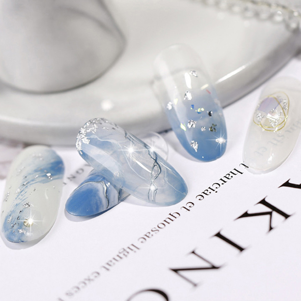 Lá kim loại sequin trang trí móng tay thủ công