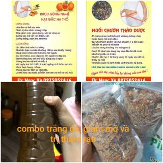 COMBO LÀM TRẮNG DA, GIẢM MỠ VÀ TRỊ THÂM RẠN SAU SINH