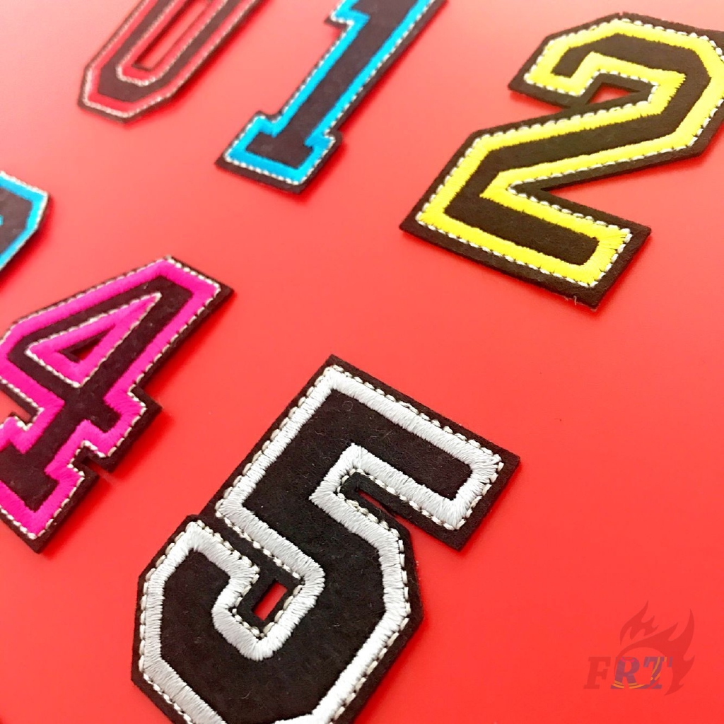 Miếng vá quần áo DIY hình dạng chữ số 0-9 nhiều màu sắc tùy chọn dành cho trang trí