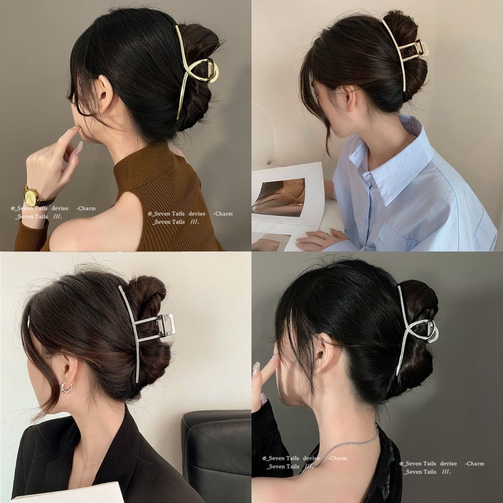 Kẹp Tóc Cá Mập Bằng Kim Loại Phong Cách Hàn Quốc Mới 2022