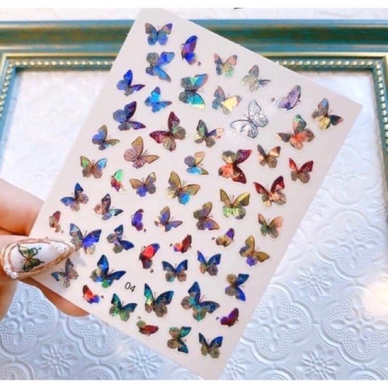 10 sticker bướm lộn xộn