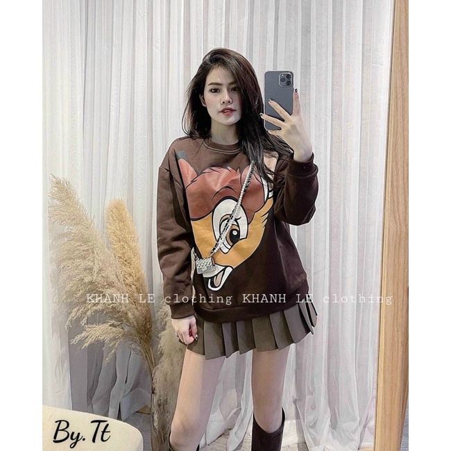 Áo nỉ nai bambi xuất xịn