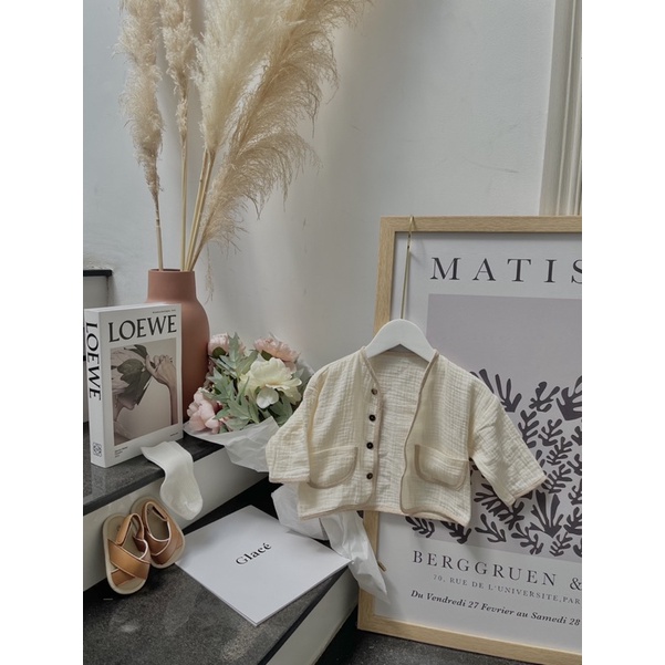 Áo khoát muslin trơn Nanci room