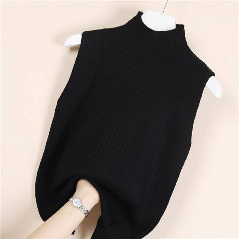 Áo Croptop Sát Nách Cổ Lọ Chất Liệu Mềm Mại Thoáng Khí Phong Cách Cổ Điển Thời Trang Cho Nữ