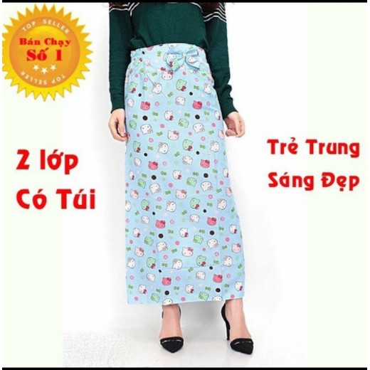 Sỉ 10 Váy chống nắng quate 2 lớp 2 mặt loại xịn, vải kate đẹp ko xù lông (hương giang)