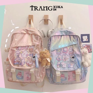 Balo Hologram chống nước kèm hình dán cute - Order 2 tuần Trang Xuka