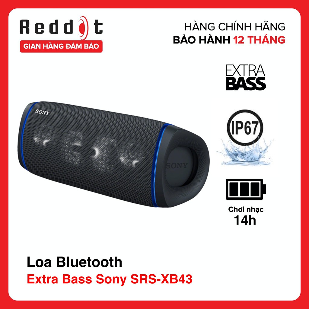 Loa Bluetooth Sony Extra Bass SRS-XB43 - Hàng Chính Hãng