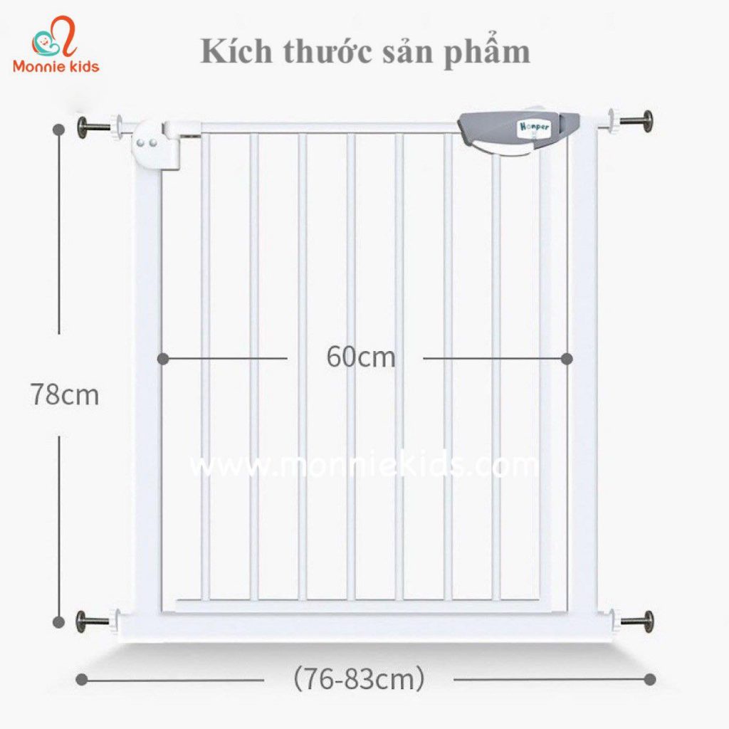 Thanh chắn cửa, thanh chặn cầu thang cao cấp HONPER an toàn cho bé
