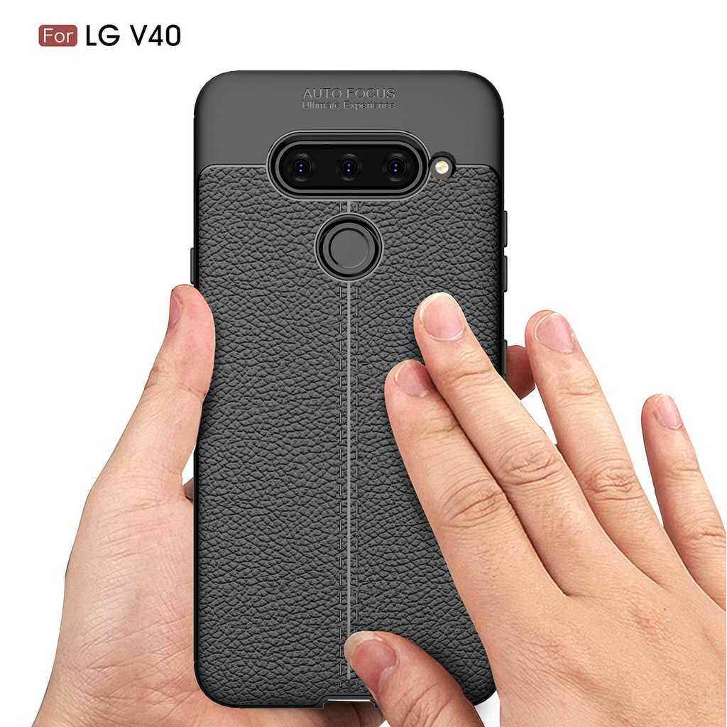 Ốp lưng LG V40 ThinQ chống sốc vân da hiệu Auto Focus siêu bền