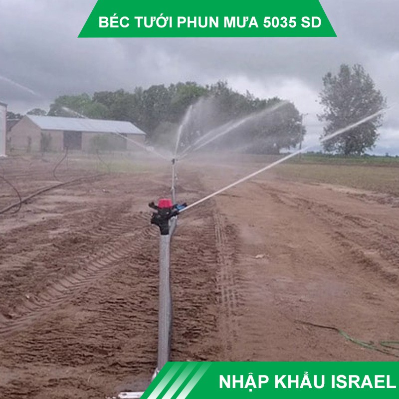 Béc tưới phun mưa cánh đập 5035 SD – NDJ (Israel) bán kính 14 mét, lưu lượng 1400 lít/giờ