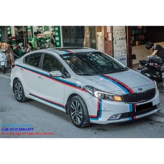 DECAL TRANG TRÍ SỌC CỜ 3 MÀU