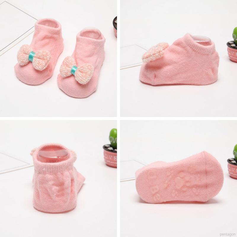 Tất cotton chống trượt in họa tiết hoạt hình dễ thương dành cho bé