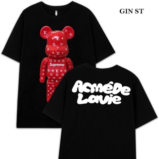 Áo thun cotton hình gấu bearbrick hai màu trắng đen Áo bearbrick cực ngầu, áo phông đẹp